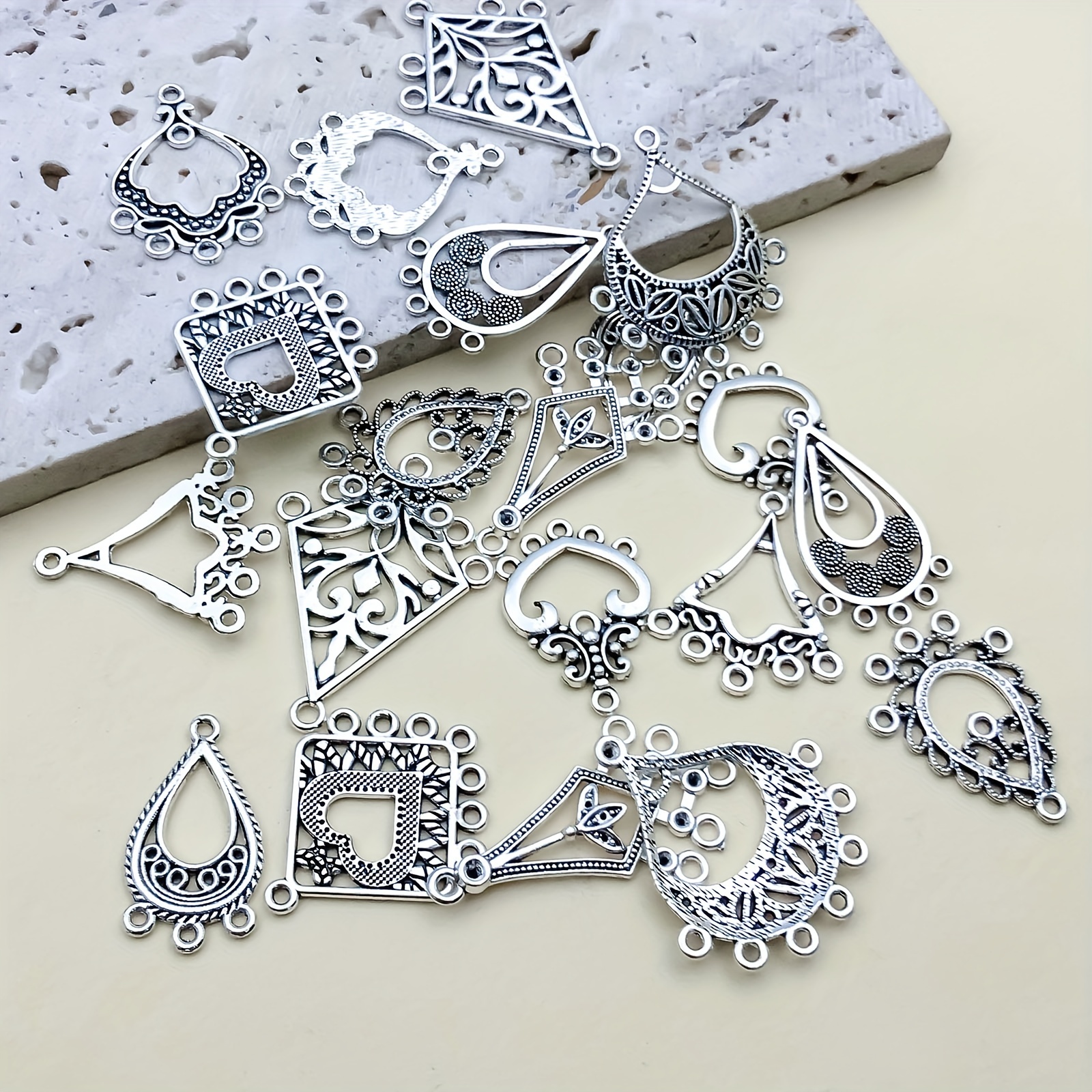20pcs Zinc Alloy Antique Silver Ethnic Style Pendant DIY Jewelry Making